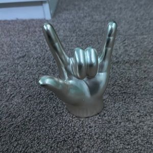 metallic ring holder / decor piece